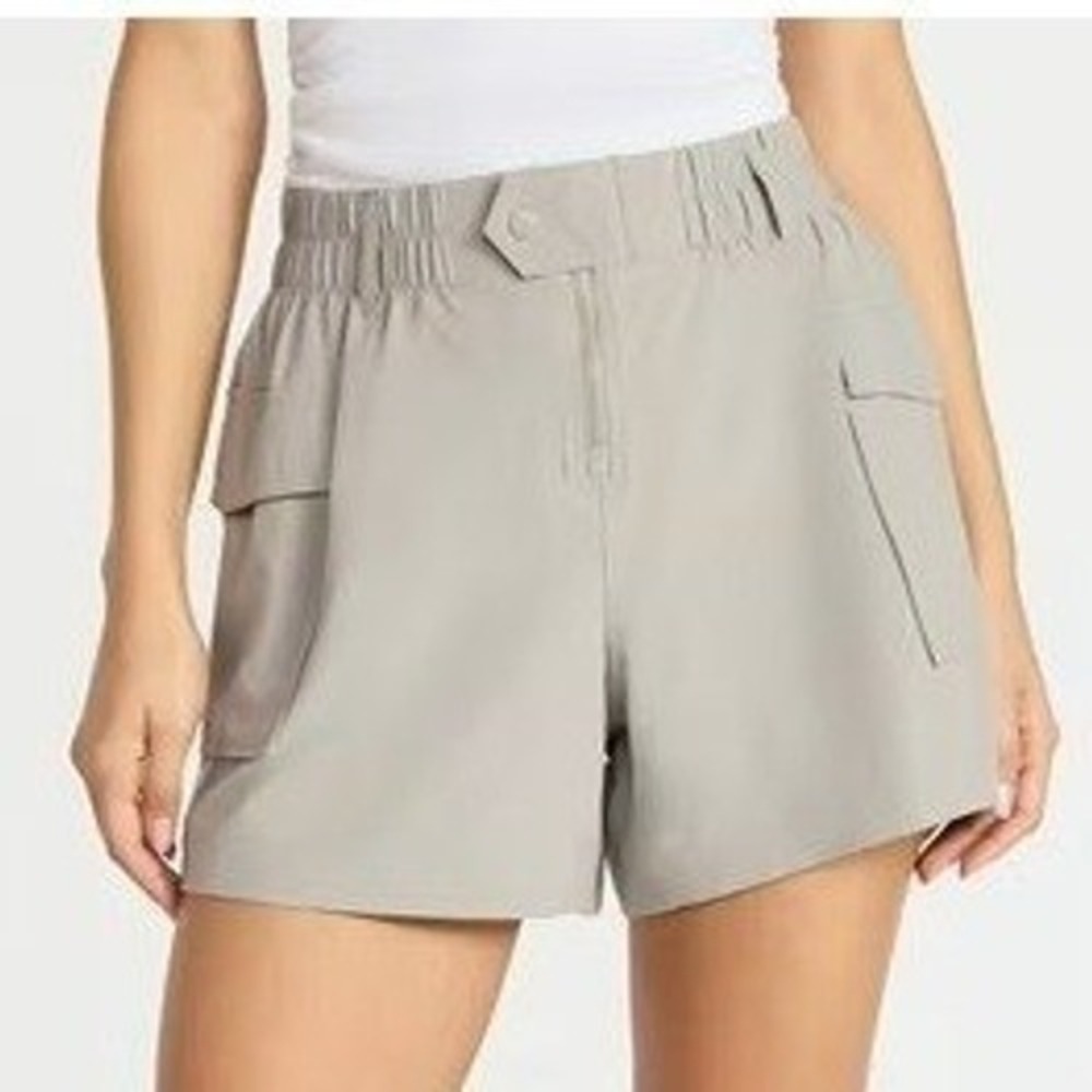 AVIA Outdoor Ripstop Shorts Plus Sz XXXL (22) Grout Gray Taupe Cargo Utility NWT